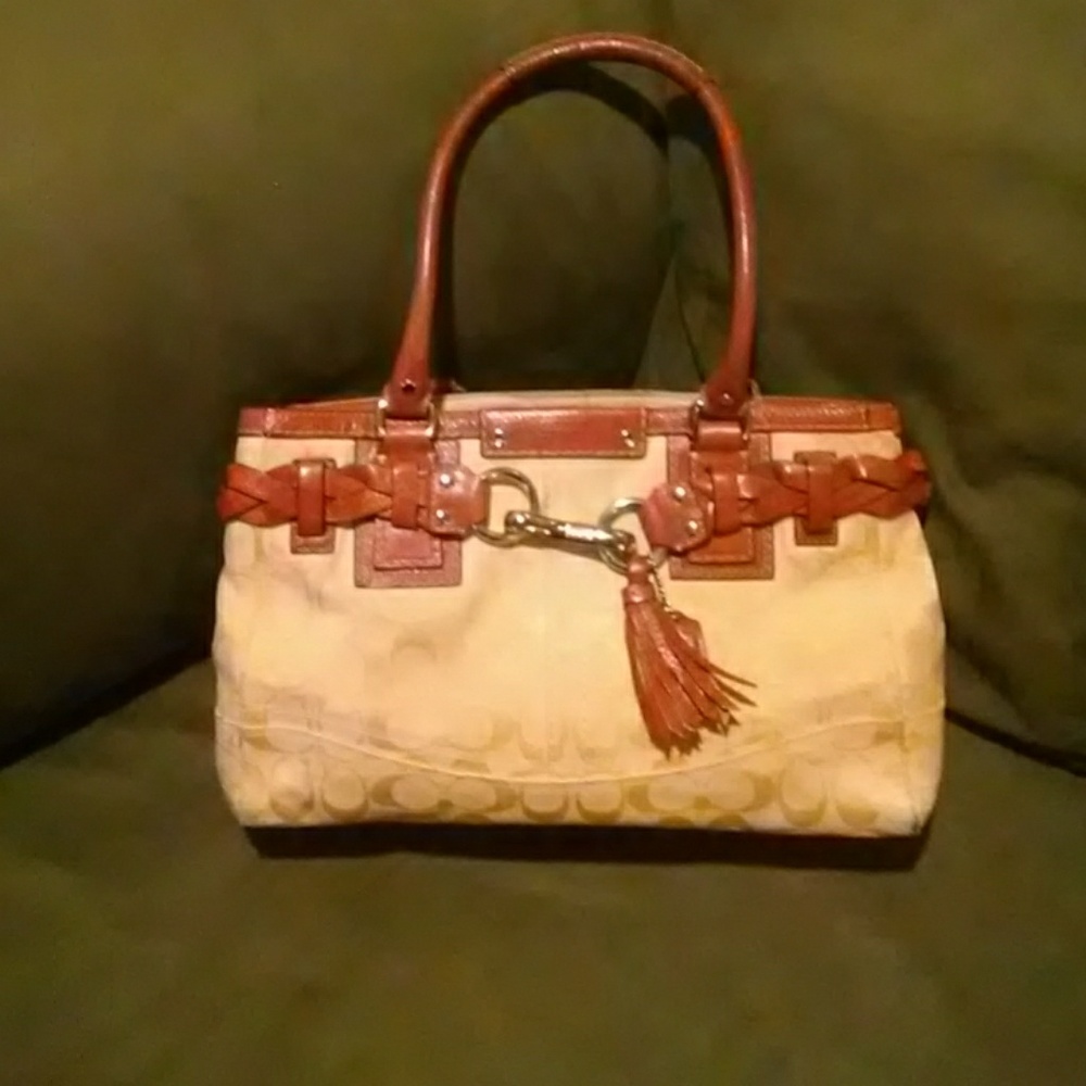 Yellow coach bag